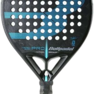 Pala de control negro y azul bullpadel